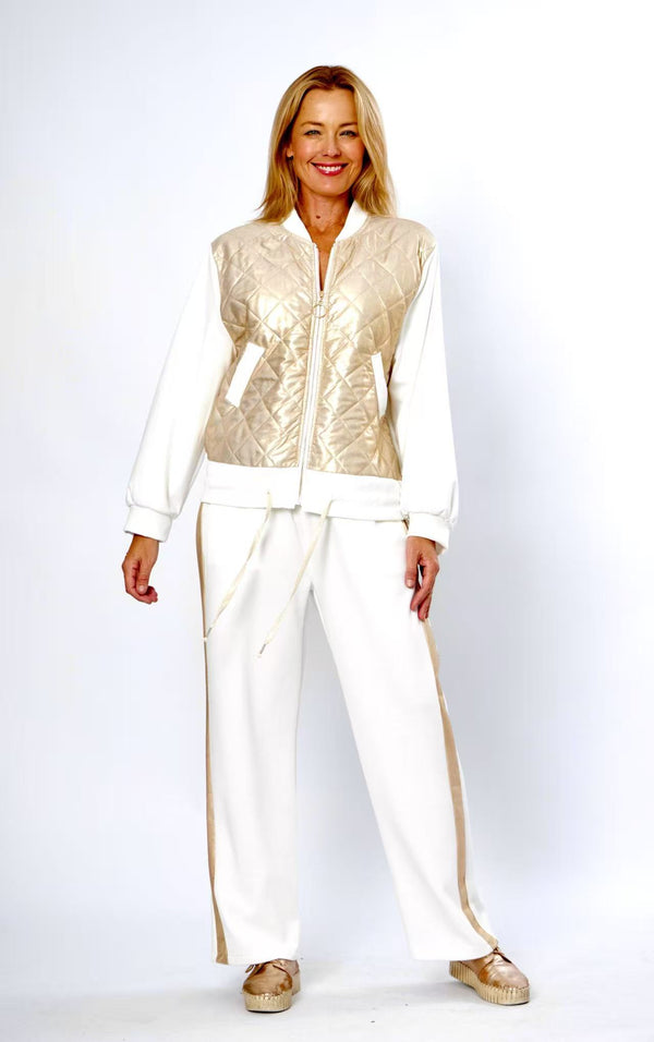 60%VISCOSE30%POLYESTER10%ELASTANE QUILTED JACKET